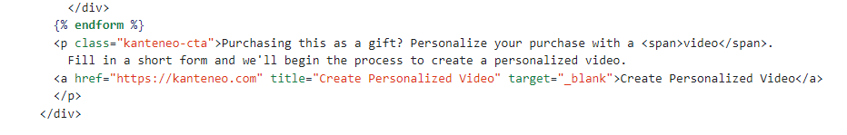 Create a personalized video HTML