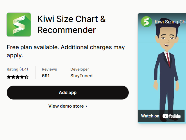 Kiwi Size Chart